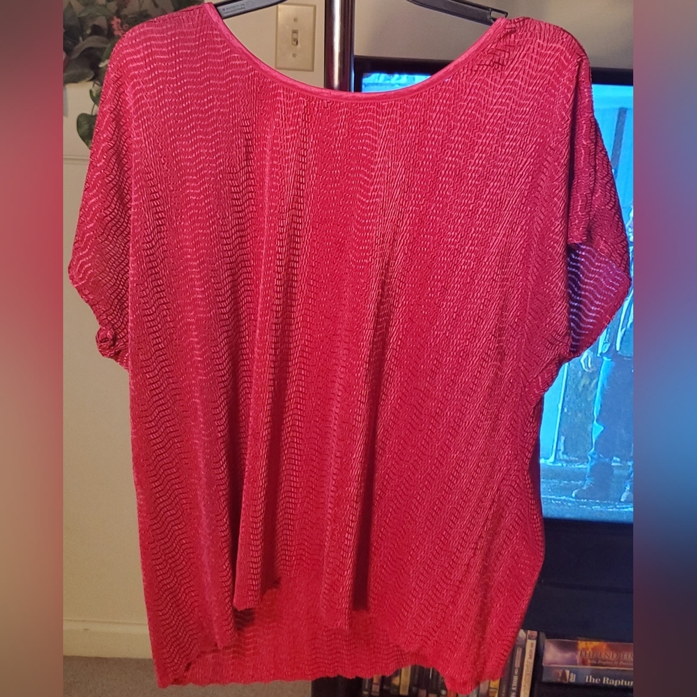 KIM ROGERS SHORT SLEEVE BLOUE 1X